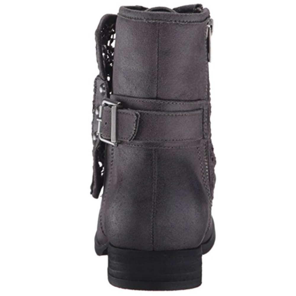 NIB Grey Southwestern Combat Crochet Lace Boots - Picture 7 of 7